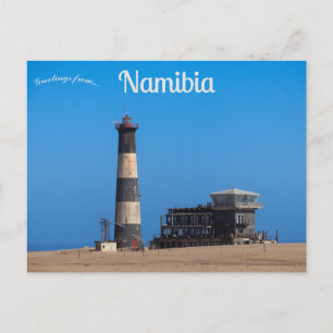 Pelican Point Lighthouse Walvis Bay Namibië Briefkaart