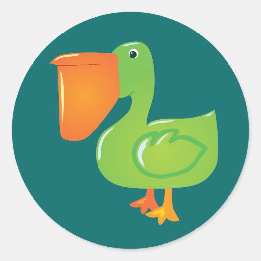 Pelican Ronde Sticker (Voorkant)