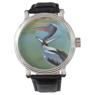 Pelican Singing A Song Horloge