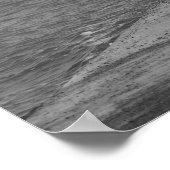 Pélican sur quai - Poster noir & blanc (Coin)