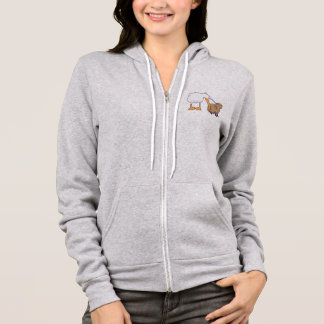 Pelican Tries to Eat Capybara Funny Cute Kawaii Hoodie