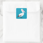 Pelican Vierkante Sticker (Tas)
