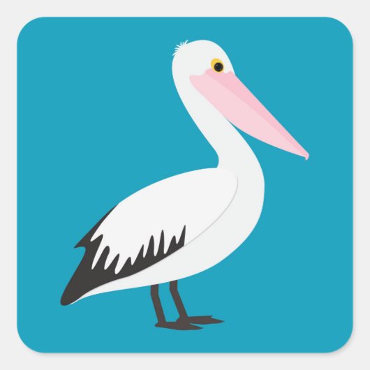 Pelican Vierkante Sticker (Voorkant)