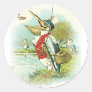 Pelican Vissen Ronde Sticker