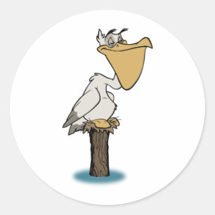 Pelican - Vogelredding Ronde Sticker