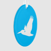 Pélican volant bleu ciel et blanc (devant)