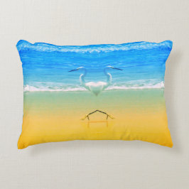 Pelicans Love On The Beach Accent Kussen