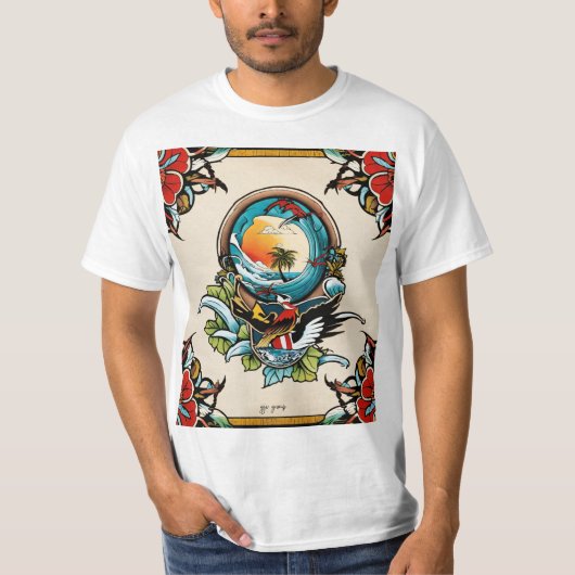 Pelicans on the Pier T-Shirt | Coastal Marina (Devant)