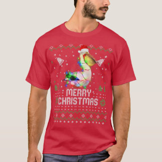 Pelicans Santa Hat Animal kerstboom Lights Ho T-shirt
