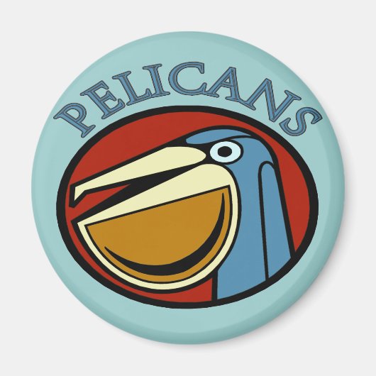 Pelicans sportteams magneet (Voorkant)