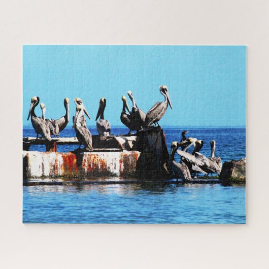 Pélicans sur le rivage, Jigsaw Puzzle (Horizontal)