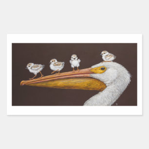 Pelikaan en plovers stickers