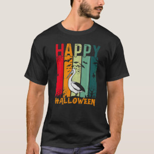 Pelikaan Meisjes Jongens Retro Stijl Halloween Di T-shirt