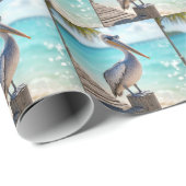 Pelikaan met zonnebril cadeaupapier (Rol Hoek)