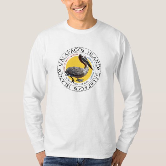 Pelikaan van de Galapagoseilanden T-shirt (Voorkant)