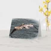 Pelikaan Wenskaart Kaart (Gele Bloem)