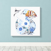 Pelikaancanvas Canvas Afdruk (Insitu (Houten vloer))