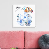 Pelikaancanvas Canvas Afdruk (Insitu (Woonkamer))