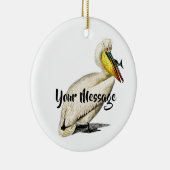 pelikaanse vogel Gepersonaliseerd Keramisch Ornament (Rechts)