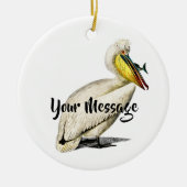 pelikaanse vogel Gepersonaliseerd Keramisch Ornament (Voorkant)