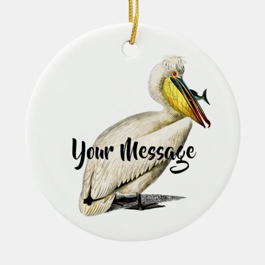 pelikaanse vogel Gepersonaliseerd Keramisch Ornament (Voorkant)