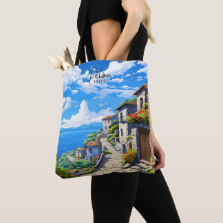Pelion Griekenland  kunst reisillustratie Draagtas