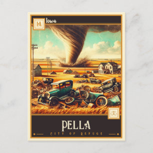 Pella, Iowa Antiek Briefkaart