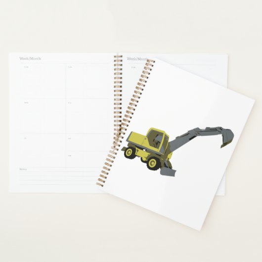 Pelle jaune engins de construction (Devant avec enveloppe)