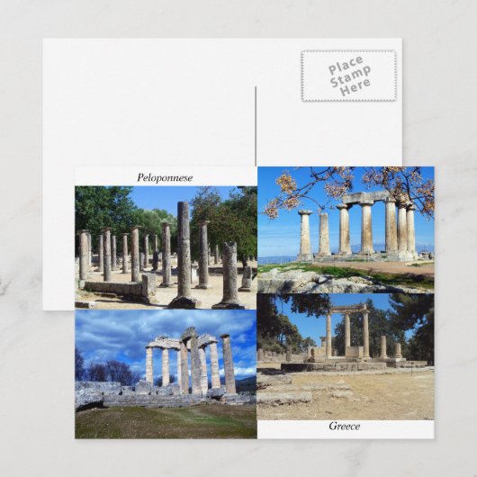 Peloponnesos - Griekenland Briefkaart (Voorkant / Achterkant)