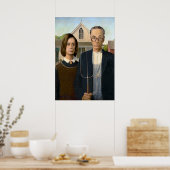 Pelosi en Schumer American Gothic Poster (Keuken)