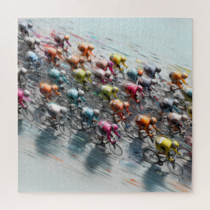 Peloton Puzzle – Cyclistes sur route dans un grand
