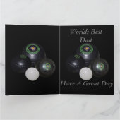 Pelouse Bowls, Bonne carte d'anniversaire papa (Intérieur)