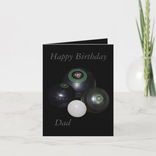 Pelouse Bowls, Bonne carte d'anniversaire papa (Devant)