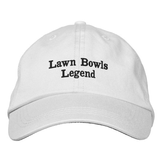 Pelouse Bowls Legend, Casquette brodé (Devant)