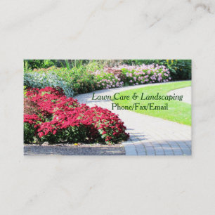 Pelouse de jardin et carte de visite anglais