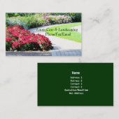 Pelouse de jardin et carte de visite anglais (Devant / Derrière)