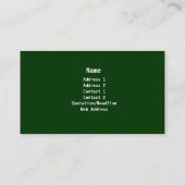 Pelouse de jardin et carte de visite anglais (Dos)