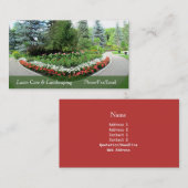 Pelouse de jardin et carte de visite anglais (Devant / Derrière)