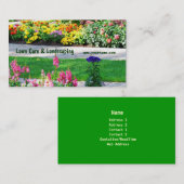 Pelouse et carte de visite d'aménagement (Devant / Derrière)