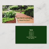 Pelouse et carte de visite d'aménagement (Devant / Derrière)