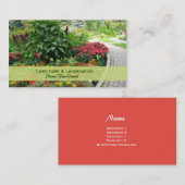 Pelouse et carte de visite d'aménagement (Devant / Derrière)