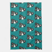 Pelouse turquoise, serviette de toilette (Vertical)