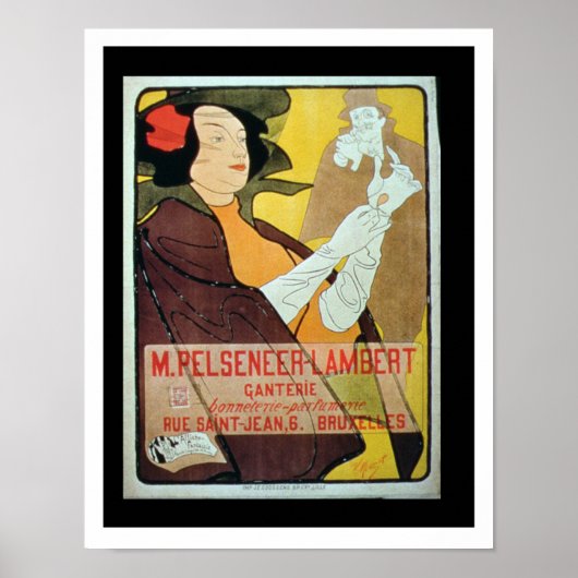 "Pelseneer-Lambert Glove Makers, Millinery and Per Poster (Voorkant)