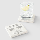 Peltoton Husband:  Het schilderen van de Evolutieg Stenen Onderzetter (Zijkant)