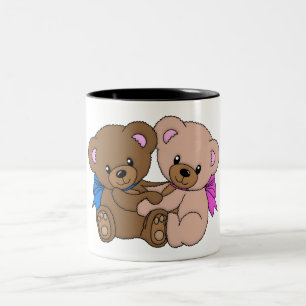 Peluche beren tweekleurige koffiemok