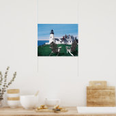 Pemaquid Light en twee stoelen Giclee Print/Poster Poster (Keuken)