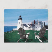 Pemaquid Lighthouse en Two Chairs Briefkaart (Voorkant)