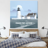 Pemaquid Point Lighthouse Canvas Afdruk (Insitu (Slaapkamer))