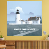 Pemaquid Point Lighthouse Canvas Afdruk (Insitu (Woonkamer))