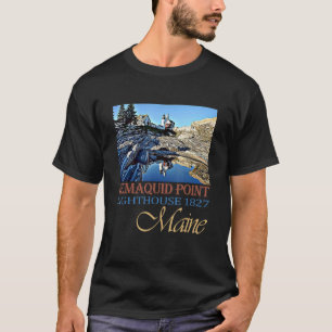 Pemaquid Point Lighthouse Maine 1827 Design T-shirt